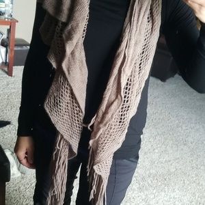 Cute light brown scarf!